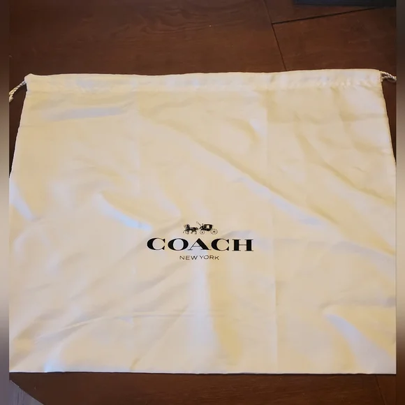 Coach White Satin Drawstring Dust Bag - Picture 2 of 6